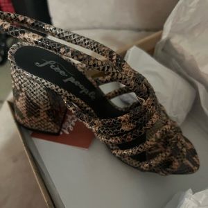 Free People Python block heel sandals. They are beautiful.